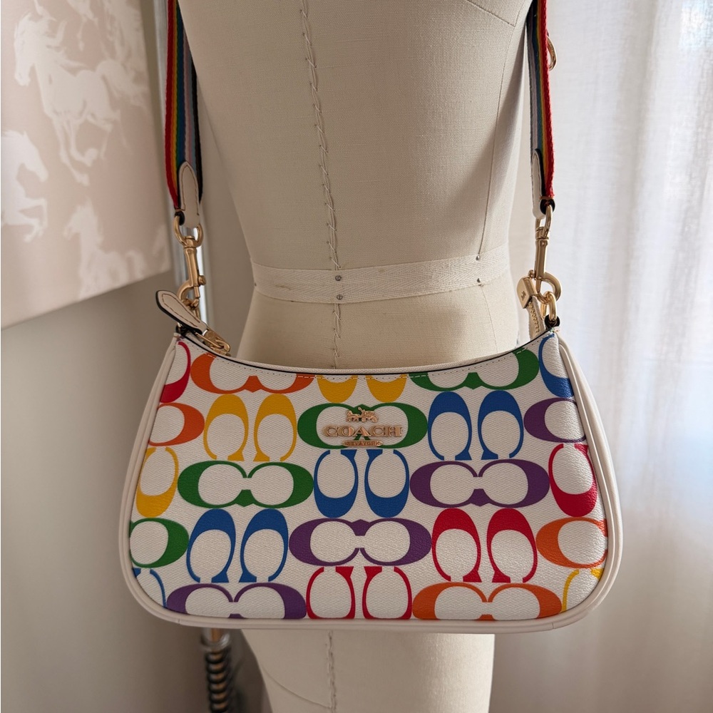 COACH Pride Teri Multicolor Signature Shoulder Bag - Never Worn